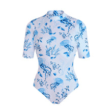 Load image into Gallery viewer, UV Protection One-piece Rashguard Medusa and Shells
