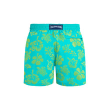 Load image into Gallery viewer, Ultra-light and packable Flocked Swim Shorts Tropical Turtle

