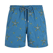 Load image into Gallery viewer, Swim Trunks Embroidered Starfish Dance - Limited Edition
