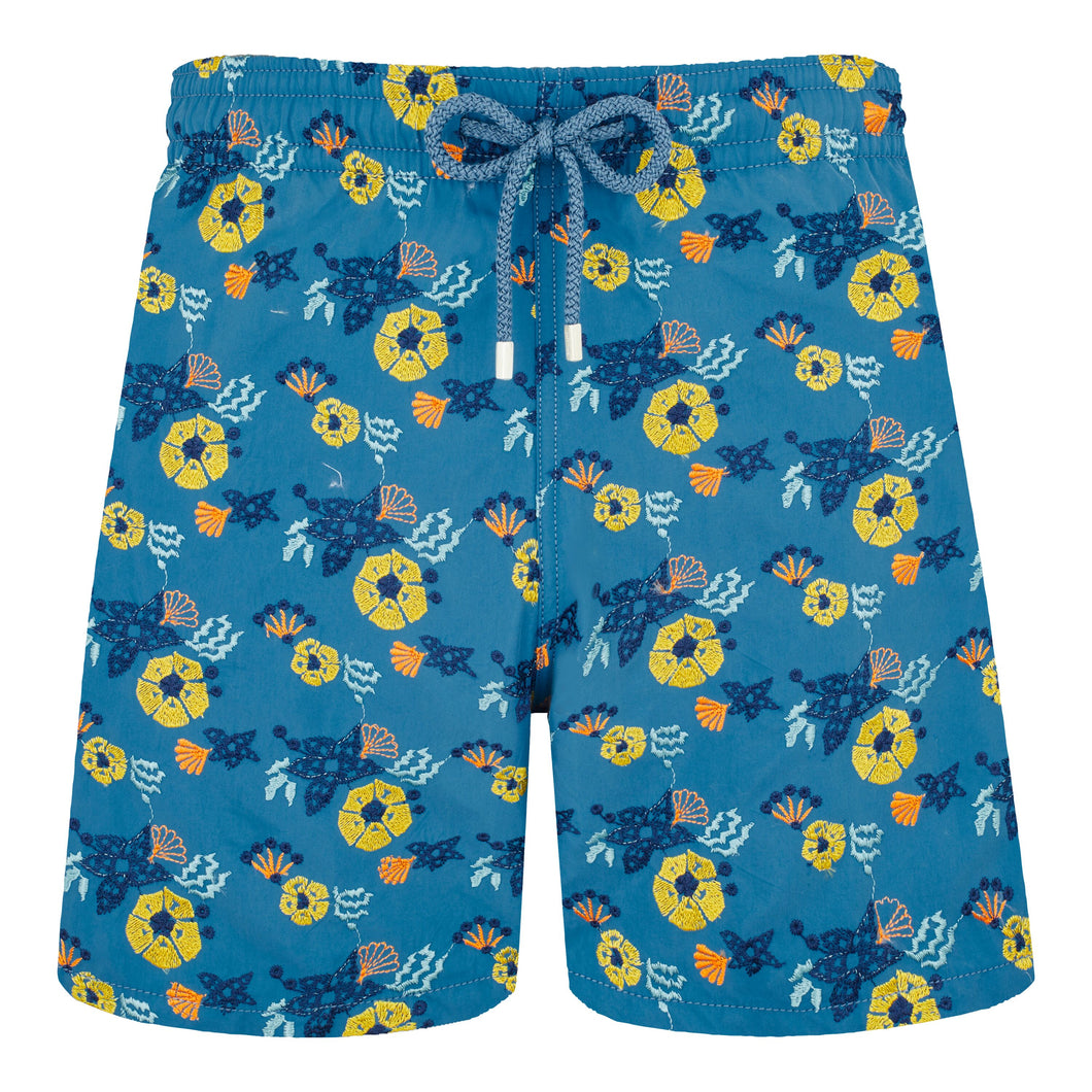 Swim Trunks Embroidered Flowers and Shells - Limited Edition