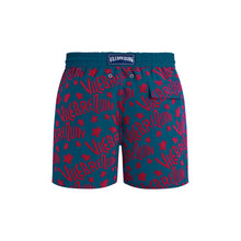 Load image into Gallery viewer, Swim Trunks Flocked Ronde Des Tortues Logo
