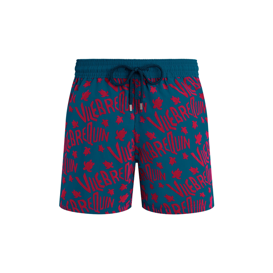 Swim Trunks Flocked Ronde Des Tortues Logo