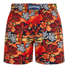 Load image into Gallery viewer, Stretch Short Swim Trunks Monoi Turtles
