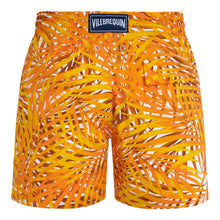 Load image into Gallery viewer, Stretch Short Swim Trunks Palm Leaves
