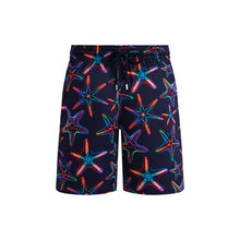 Load image into Gallery viewer, Long Stretch Swim Trunks Disco Stars
