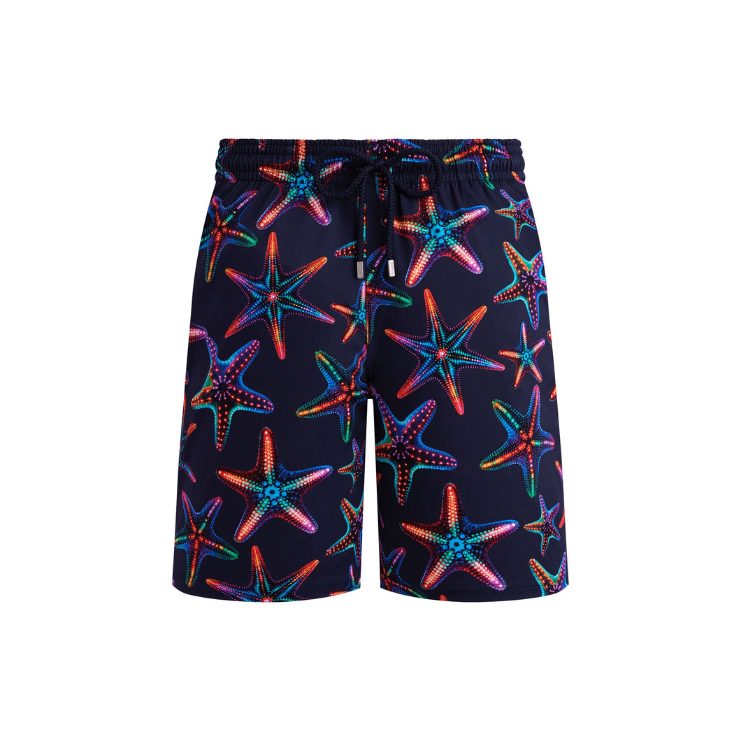 Long Stretch Swim Trunks Disco Stars