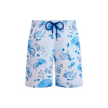 Load image into Gallery viewer, Long Stretch Swim Shorts Medusa and Shells
