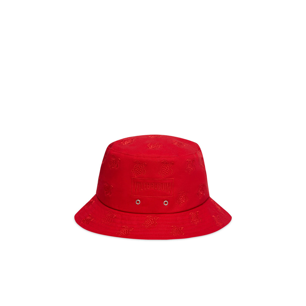 Embroidered Bucket Hat Turtles All Over