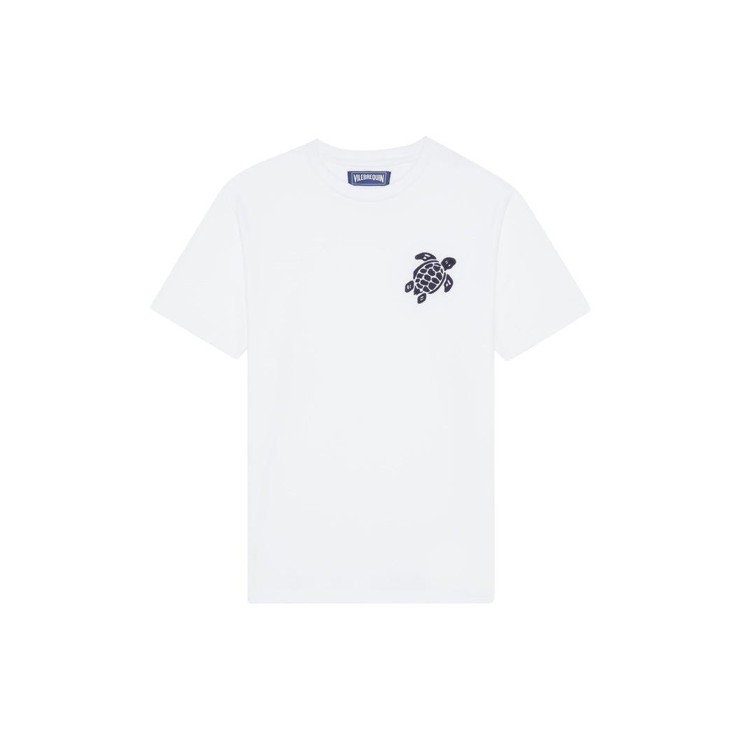 Organic Cotton T-shirt Big Turtle Embroidery
