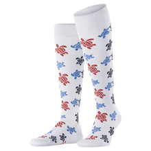 Load image into Gallery viewer, Knee-high Socks Rondes des Tortues Multicolores - Vilebrequin x Falke
