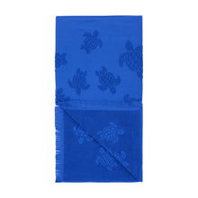 Load image into Gallery viewer, Beach Fouta in Organic Cotton Turtles Jacquard
