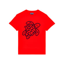 Load image into Gallery viewer, Organic Cotton T-Shirt Placed Embroidered Turtle
