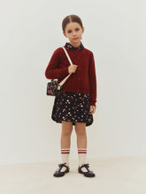 Load image into Gallery viewer, Burgundy Manon cardigan with cherries in cashmere
