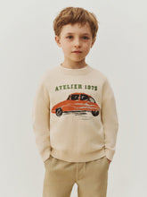 Load image into Gallery viewer, Martinez jumper with hand-embroidered car motif
