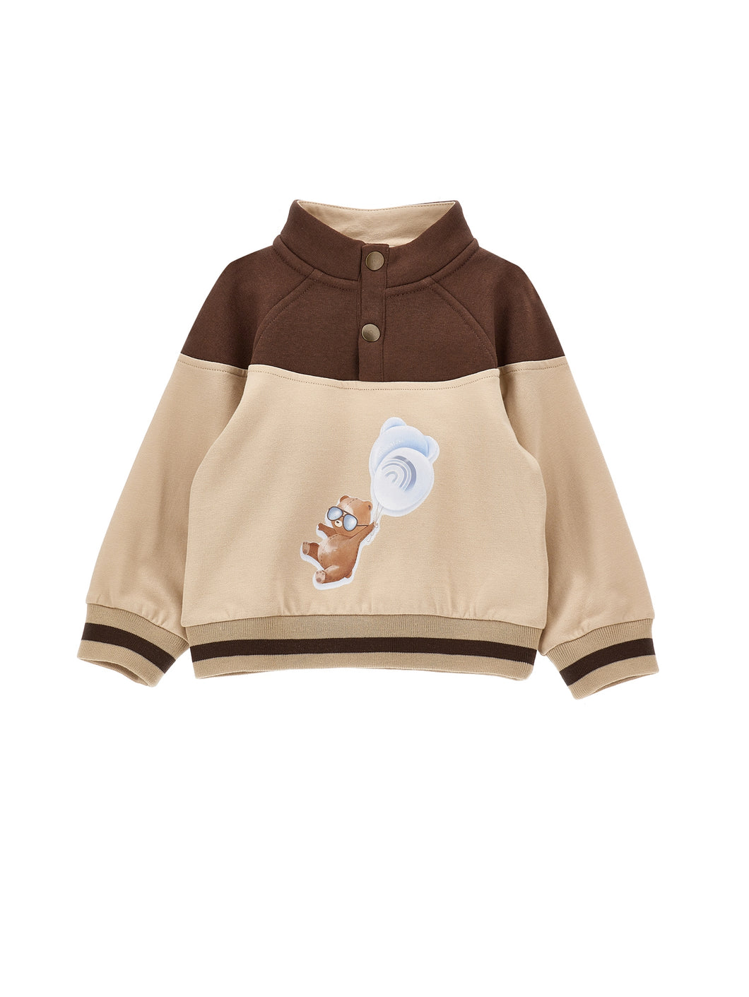 Teddy bear sweatshirt with buttons