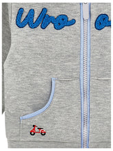 Load image into Gallery viewer, Motorcycle sweatshirt embroidery zip hood
