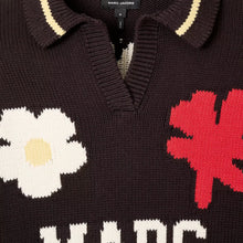 Load image into Gallery viewer, Marc Jacobs Varsity Knit Polo Black Women 2S6RTP050K24-267

