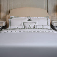 Load image into Gallery viewer, Seferî Flower Garden Boudoir Sham - Green
