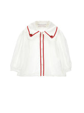 Load image into Gallery viewer, Shirt with embroidered collar and red details

