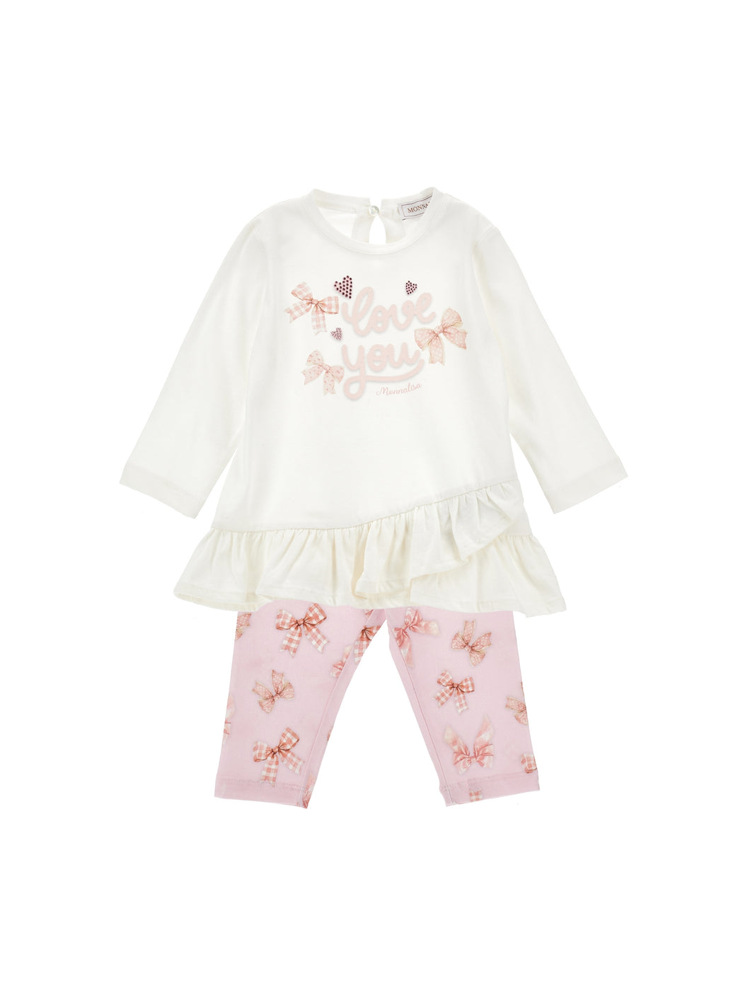 Complete t-shirt with ruffles and bows