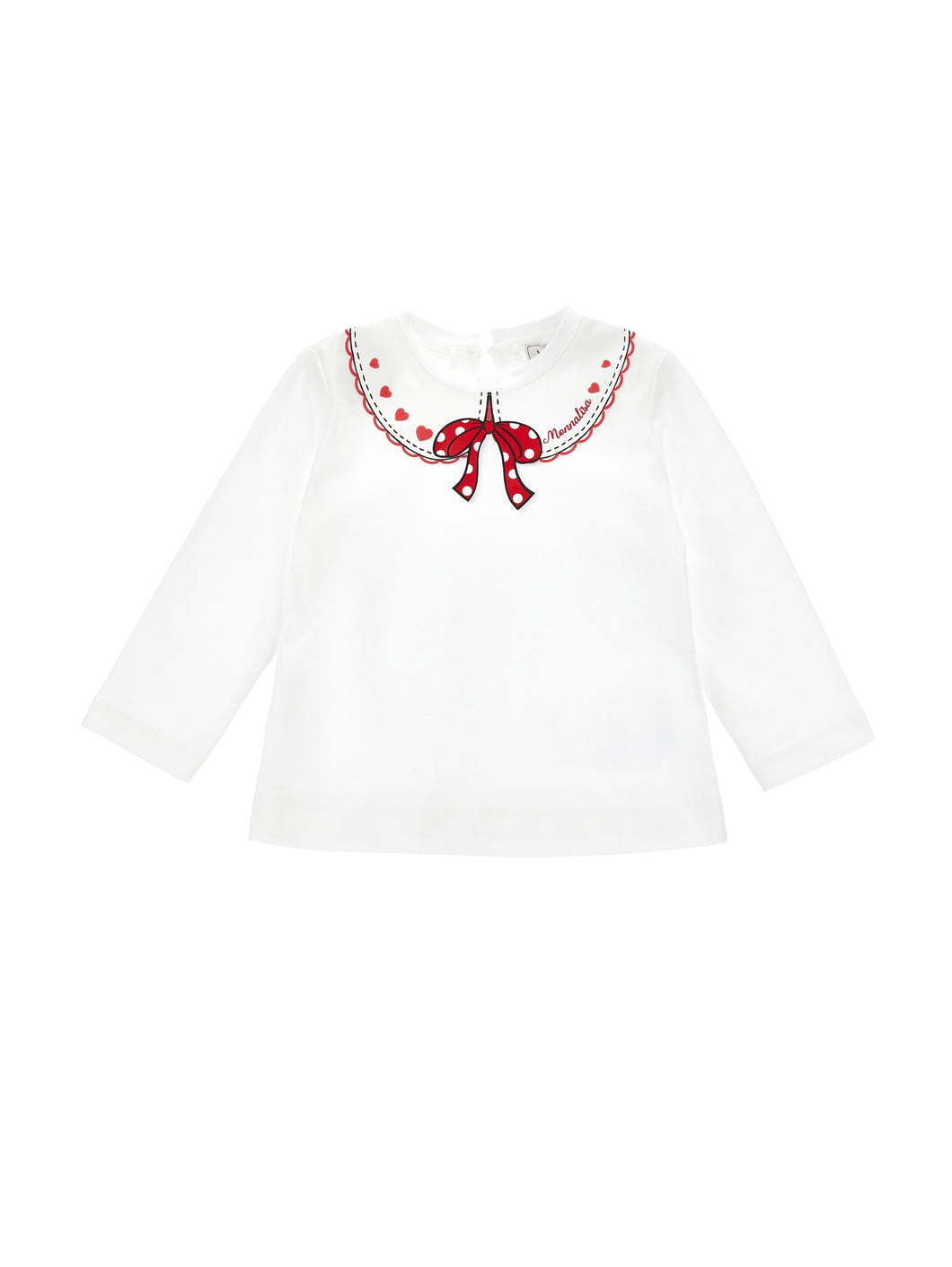 Sweater with bow collar