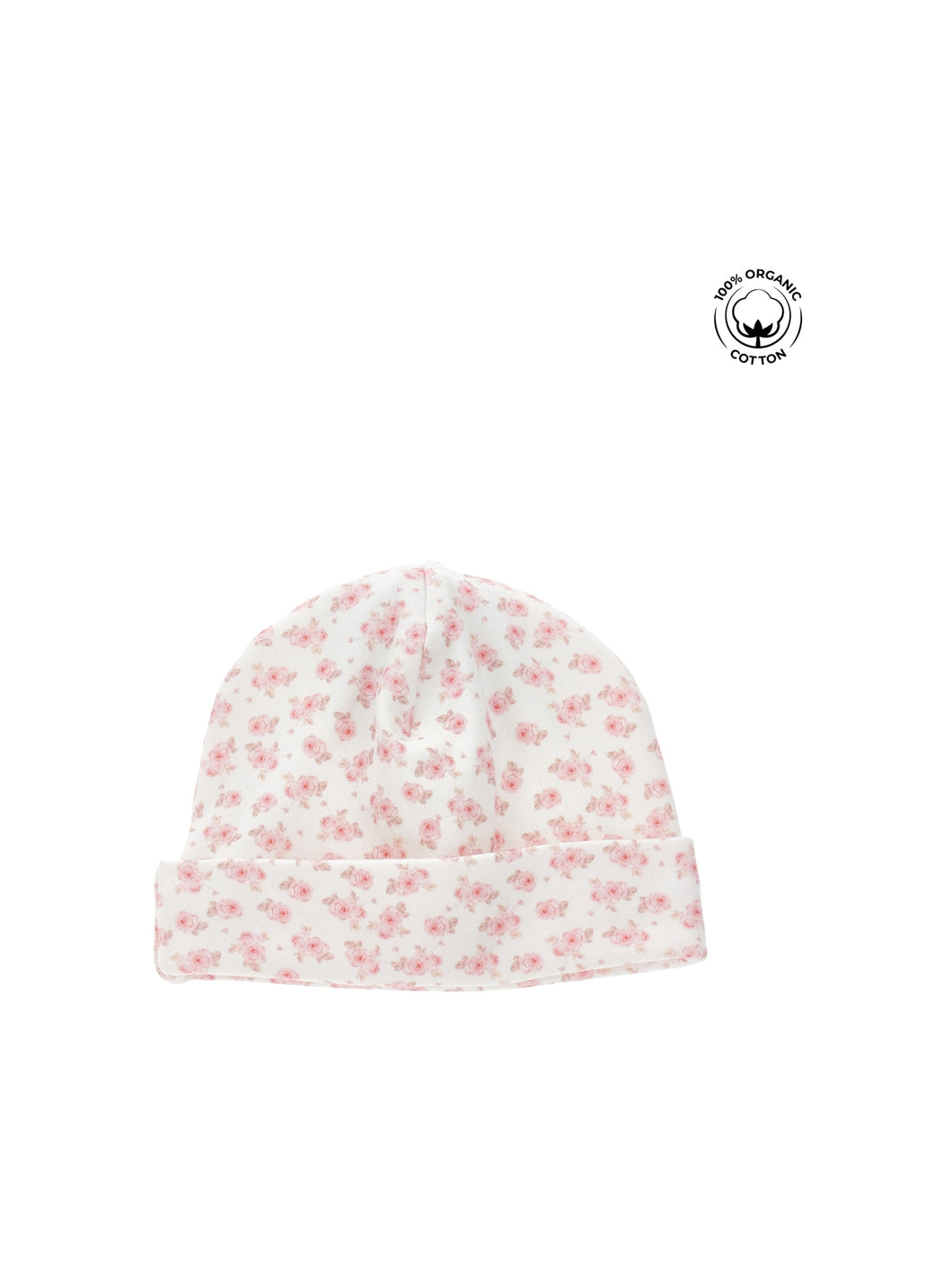 Cap with printed flowers