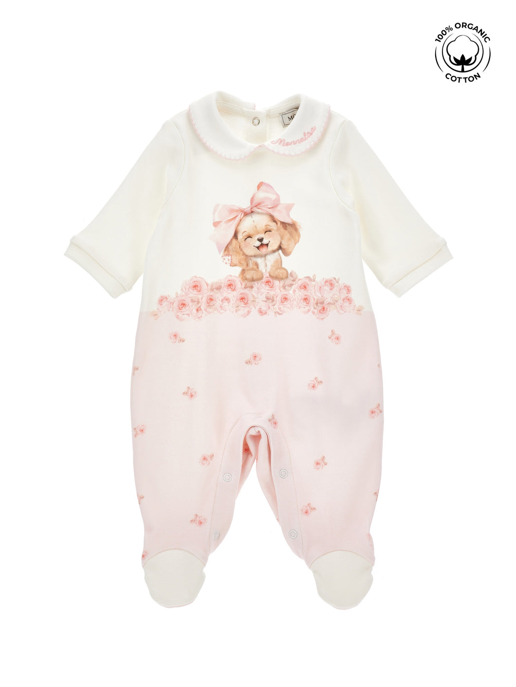Dog jumpsuit with flower