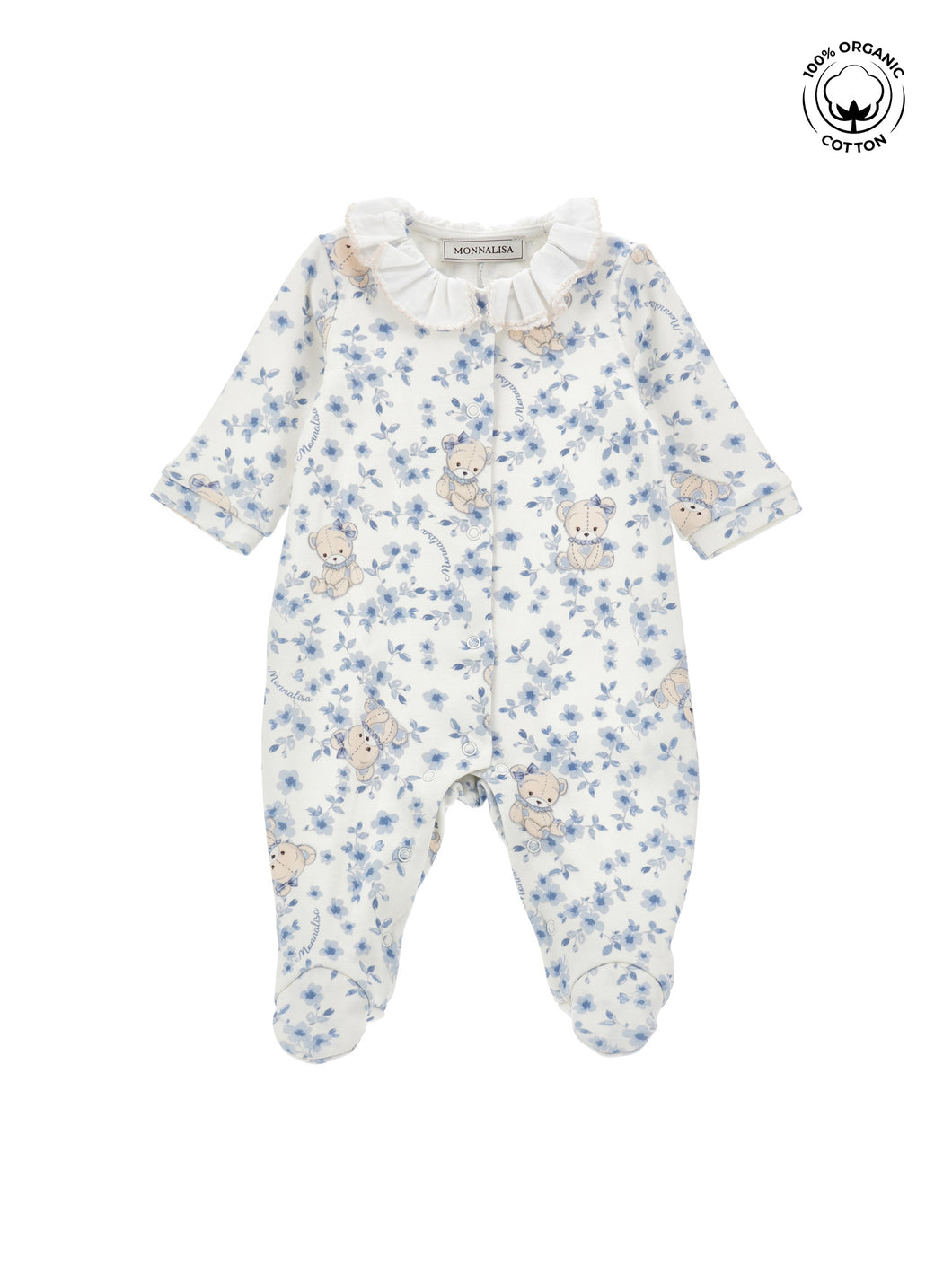 Teddy bear patterned onesie