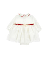 Load image into Gallery viewer, Newborn dress with tulle roses
