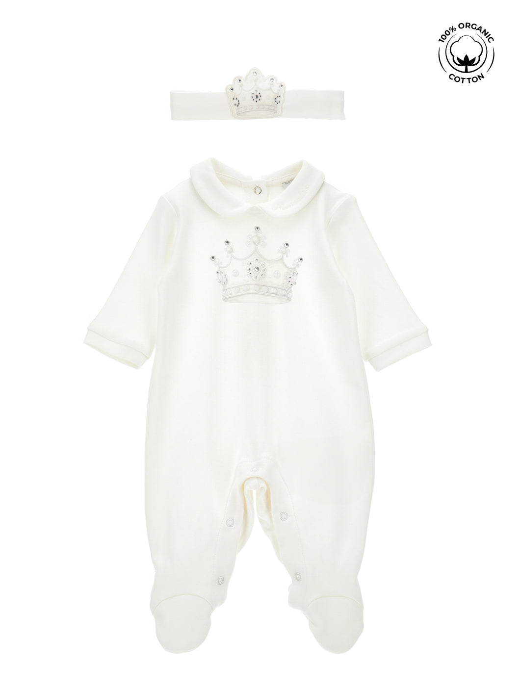 Rhinestone crown headband jumpsuit