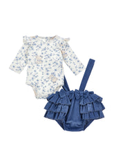 Load image into Gallery viewer, Teddy bear print romper with bows
