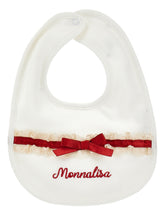 Load image into Gallery viewer, Baby romper, bib and hat set
