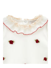 Load image into Gallery viewer, Baby romper, bib and hat set
