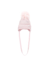 Load image into Gallery viewer, Rhinestone bow pompom hat
