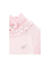 Load image into Gallery viewer, Ruffled rhinestone turtleneck sweater
