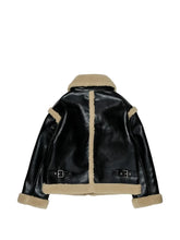 Load image into Gallery viewer, MM6 Maison Margiela Kids Shearling Trim Faux-Leather Jacket

