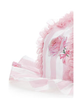 Load image into Gallery viewer, Striped and rose satin hat
