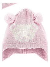 Load image into Gallery viewer, Teddy Bear Hat and Scarf Set
