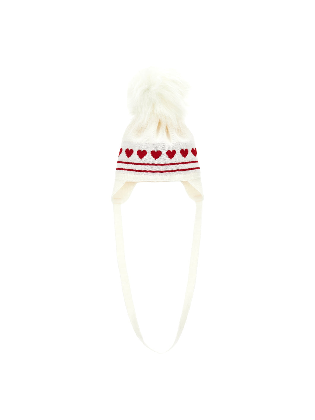 Pom pom and heart hat
