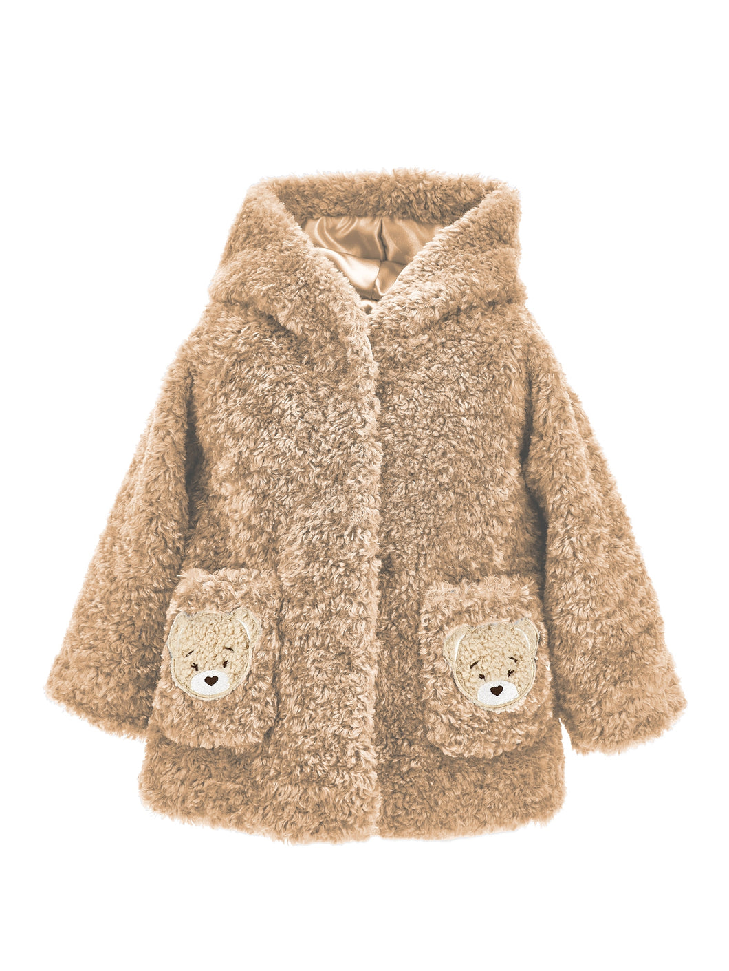 Coat with teddy bear pockets