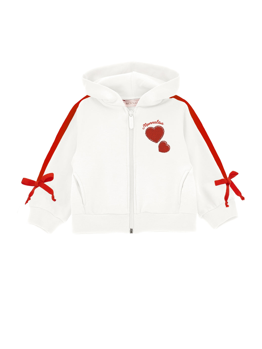 Hooded tracksuit with hearts
