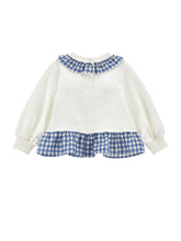 Load image into Gallery viewer, Teddy sweatshirt with gingham frill
