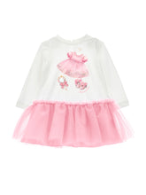 Load image into Gallery viewer, Dress with print dress and tulle skirt
