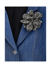 Load image into Gallery viewer, Denim jacket with flower applique

