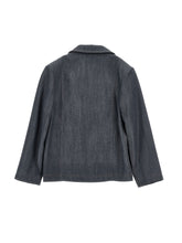 Load image into Gallery viewer, Denim jacket with flower applique
