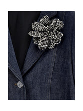 Load image into Gallery viewer, Denim jacket with flower applique
