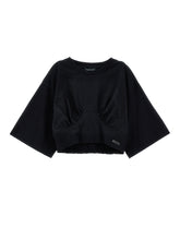 Load image into Gallery viewer, Cropped T-shirt with wide sleeves
