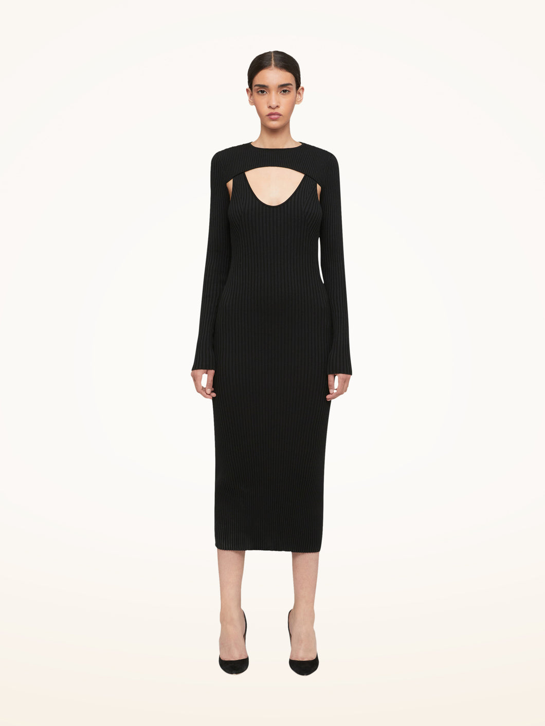 Simkhai - Contoured Cut Out Ribs Midi Dress