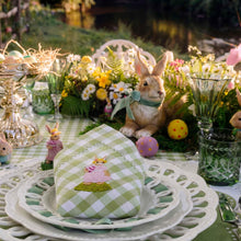 Load image into Gallery viewer, Seferî Plaid Napkin - Bunny Family - Set of 4
