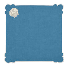 Load image into Gallery viewer, Seferî Embroidered Napkin - Under the Sea - Blue - Set of 4

